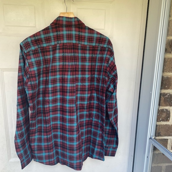 ROBERTO CAVALLI Men’s Tartan Print Logo Long Sleeve  Shirt Size 50 (US Size 40) - Picture 8 of 15